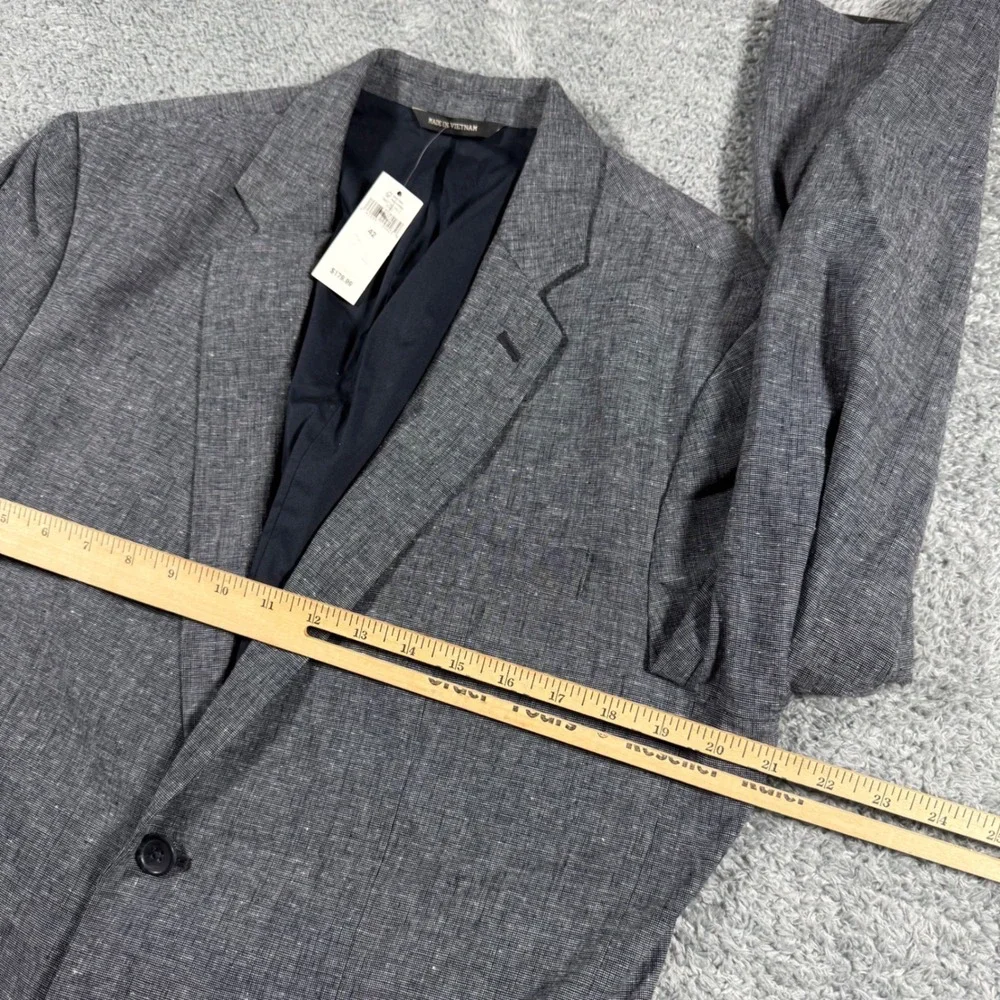 Banana Republic Tailored Slim Fit Linen‎ Cotton Blazer Jacket Grey 42 NEW $180